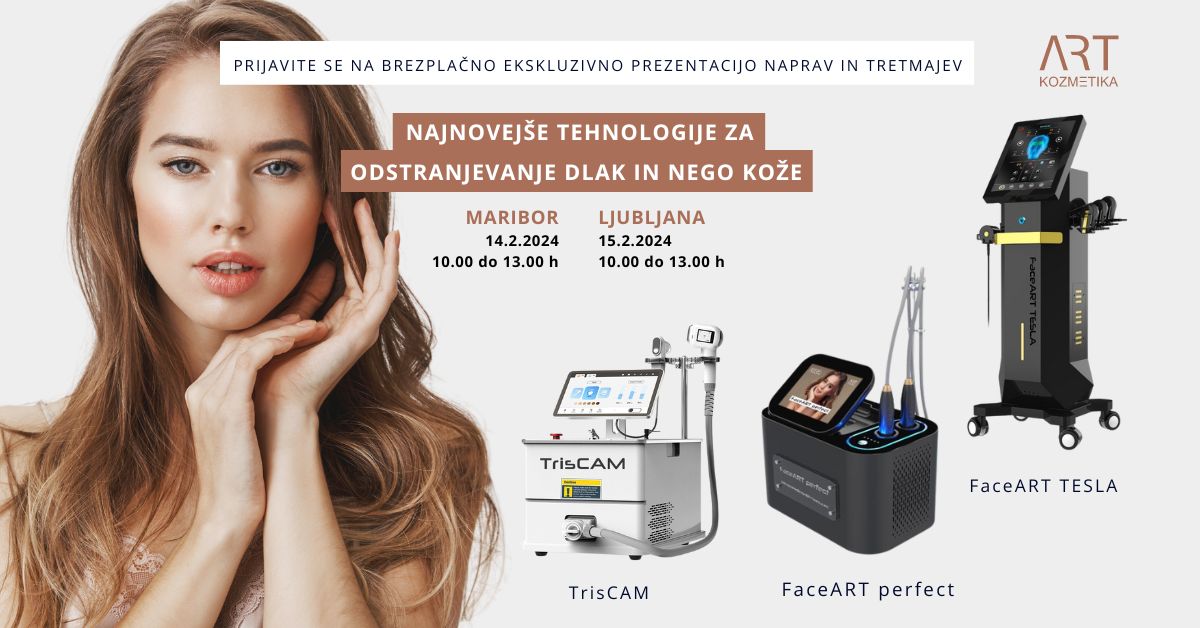 Ekskluzivna brezplačna predstavitev naprav TrisCAM, FaceART perfect in FaceART tesla - v Mariboru in Ljubljani