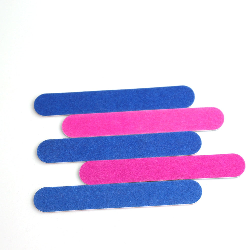 100 delni komplet pilic za pedikuro in manikuro | modro-roza