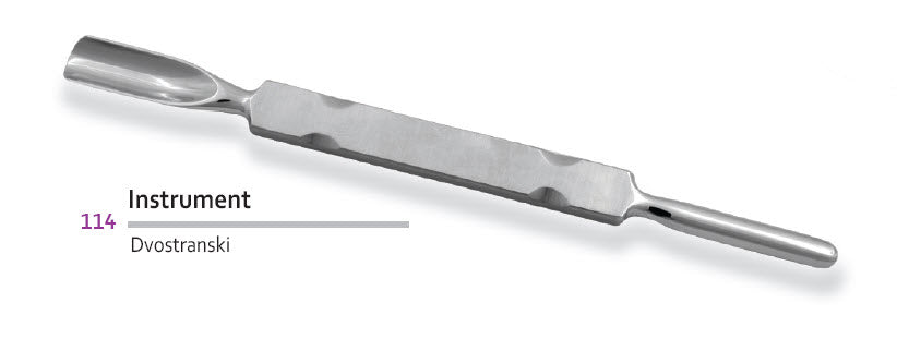 114 - Instrument za obnohtno kožico - dvostranski