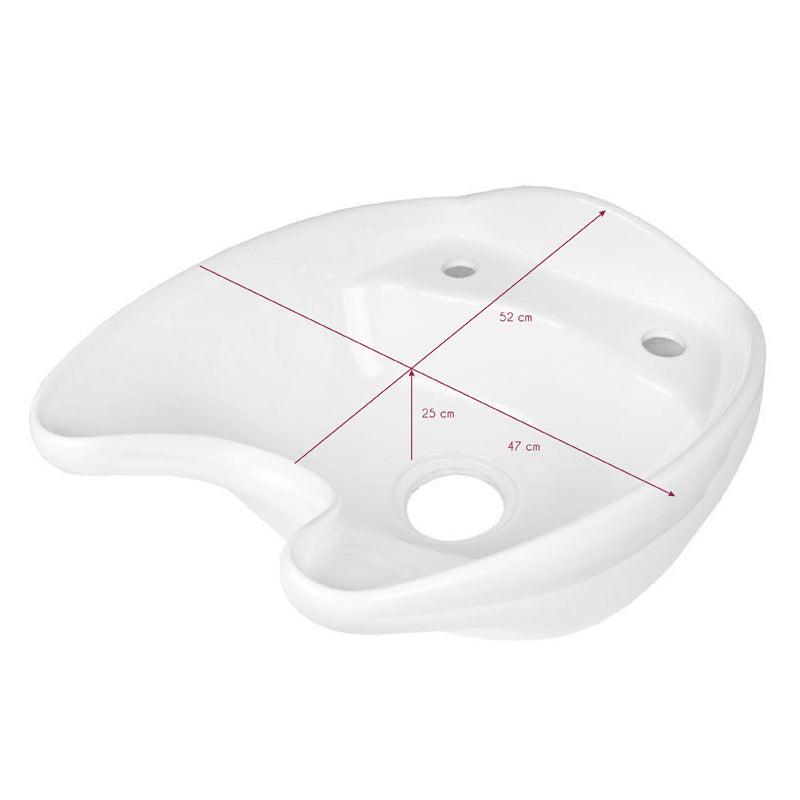 Umivalnik za lase - bel