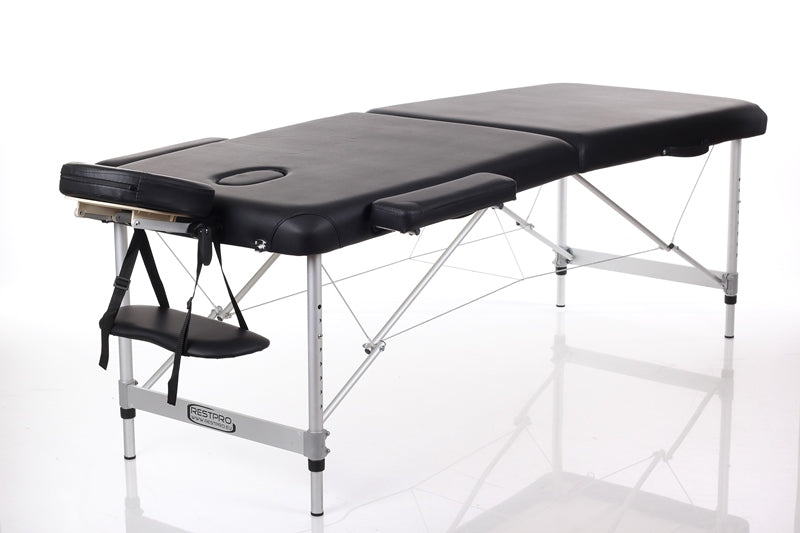Aluminijasta prenosna masažna miza ALU Black