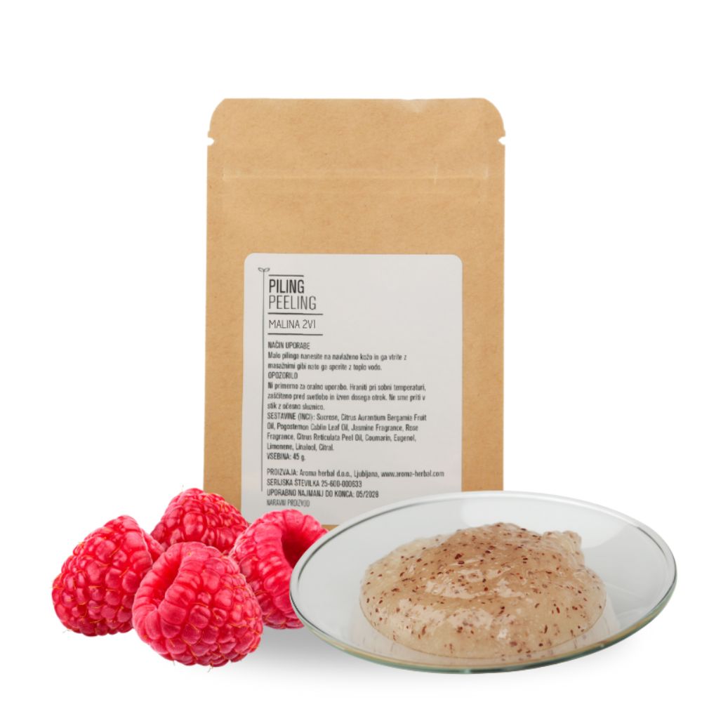 Piling za savno 2v1 - Malina Aroma Herbal 
