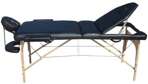 BELTnew 3-delna prenosna masažna miza - črna