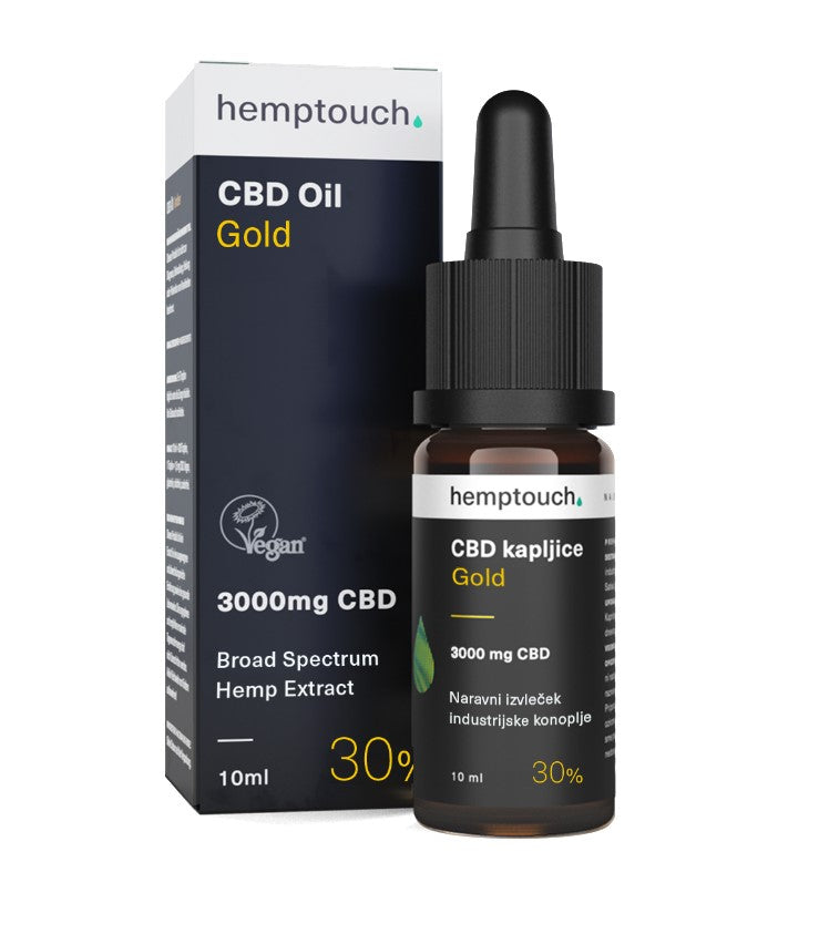 CBD kapljice Gold 3000mg CBD Hemptouch 10ml (30%)