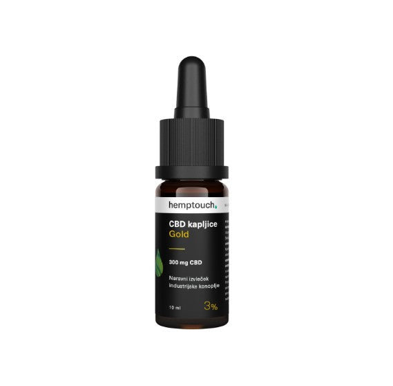 CBD kapljice Gold 300mg CBD | Hemptouch | 10ml (3%)