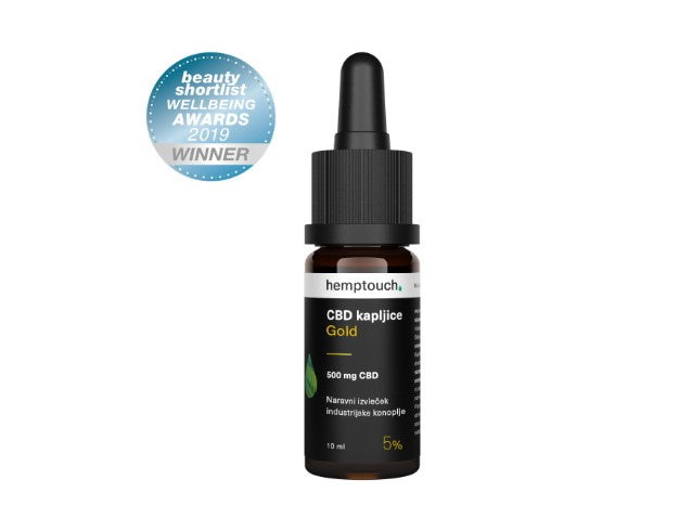 CBD kapljice Gold 500mg CBD | Hemptouch | 10ml (5%)