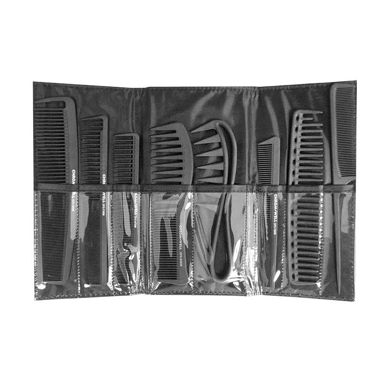 Chromwell Carbon set profesionalnih glavnikov | 8 kos