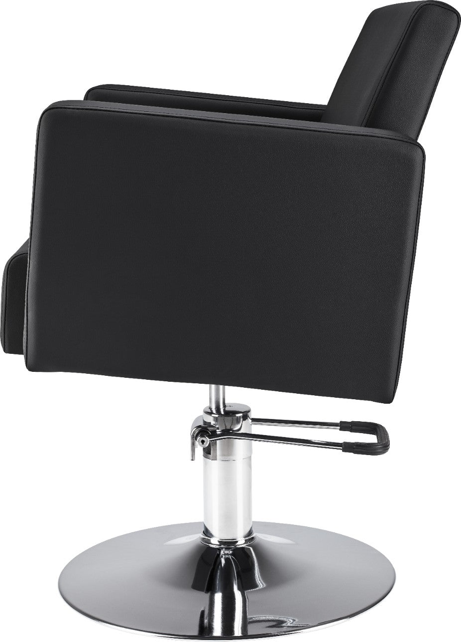 Frizerski stol Premium R (črno oblazinjenje)