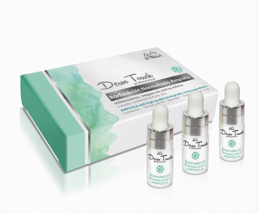 Derm Touch Professional ampule z biološko aktivni sestavinami za uravnavanje nastajanja ogrcev 3x3ml