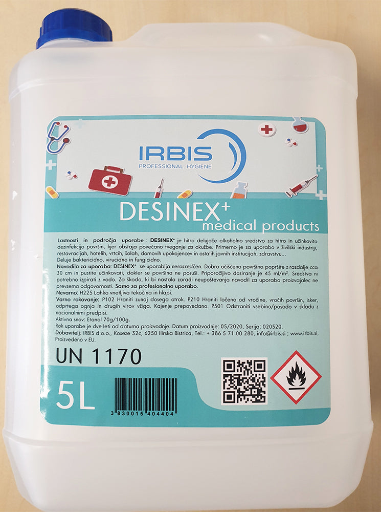 DESINEX+ 5 L  - alkoholno sredstvo za dezinfekcijo površin