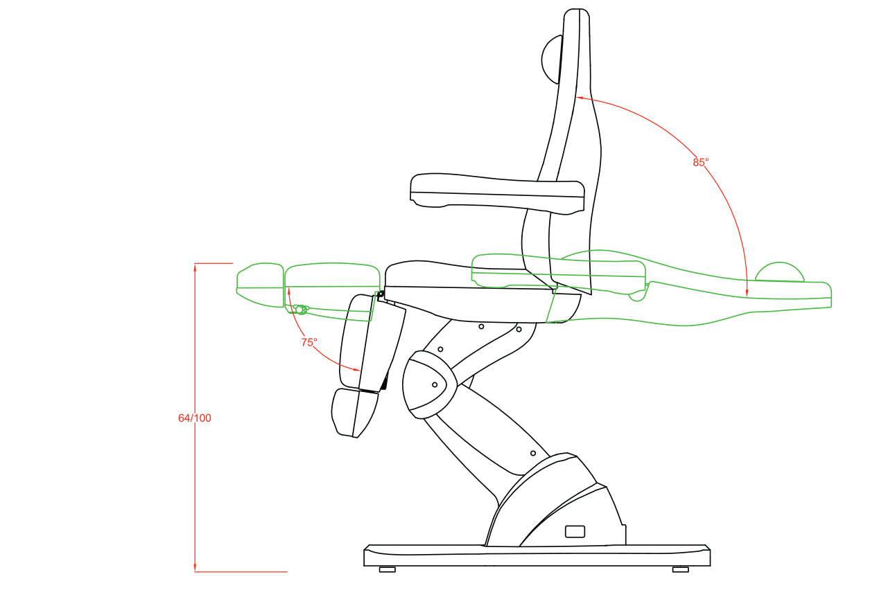 Električen pedikerski stol Fox-2244A  Cubo 