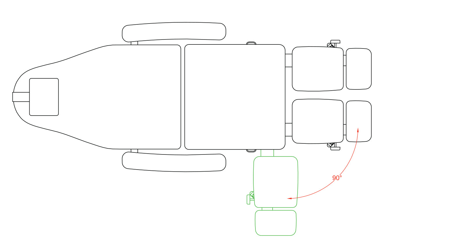 Električen pedikerski stol Fox-2244A  Cubo 