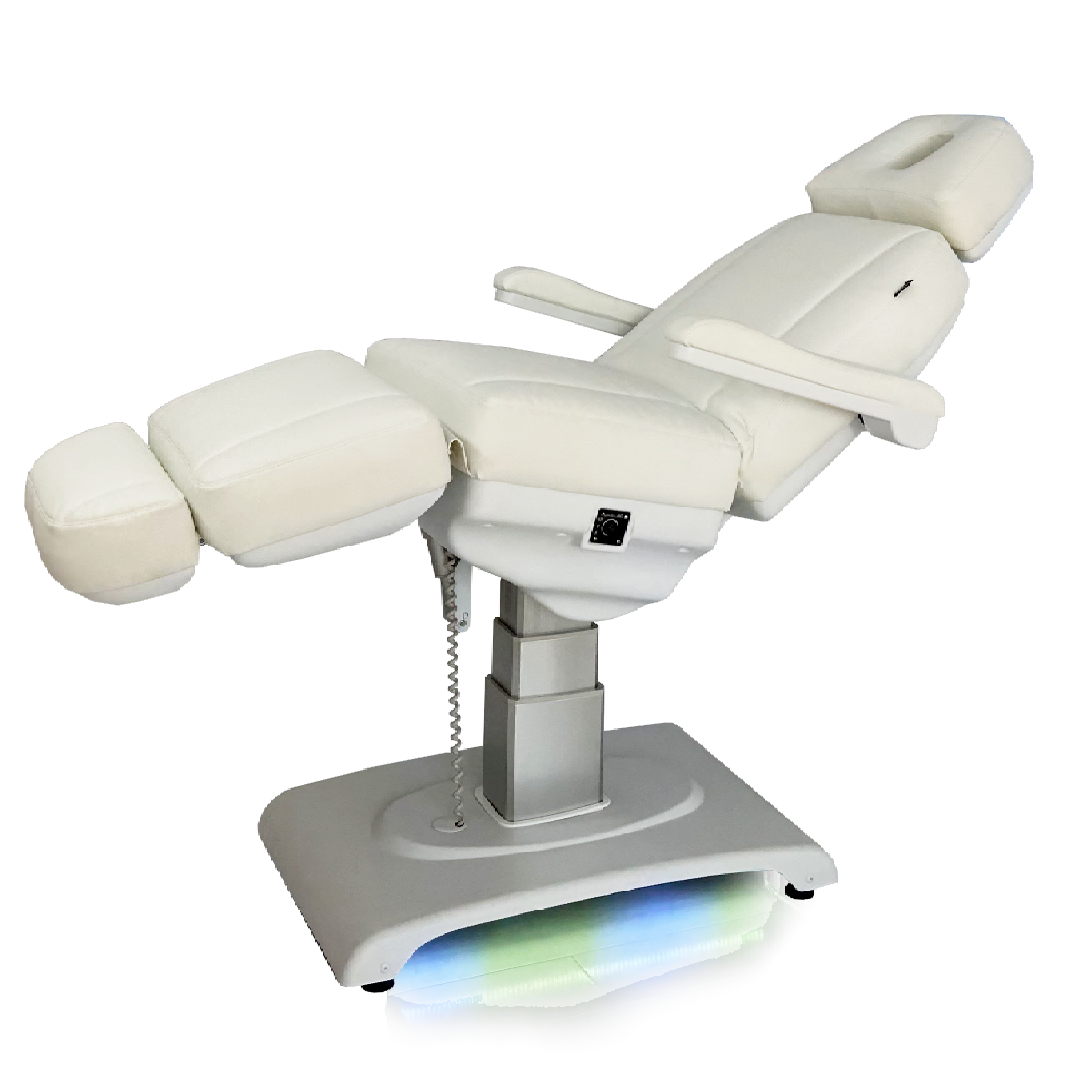 Električni SPA stol z ogrevanim debelim ležiščem - bel - 4 motor
