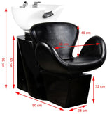 Frizerski umivalnik - AS 9224a - črn