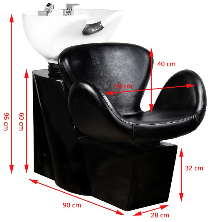 Frizerski umivalnik - AS 9224a - črn