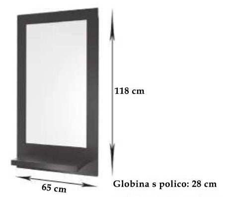 Frizersko ogledalo - Half dimenzije