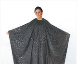 Frizersko ogrinjalo - pregrinjalo Chromwell 125x145 cm - vodoodporno - črni sijaj