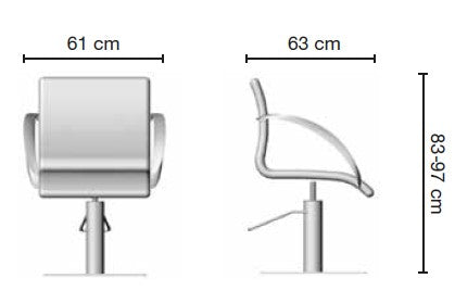 Frizerski stol Giorgia črn | Ceriotti