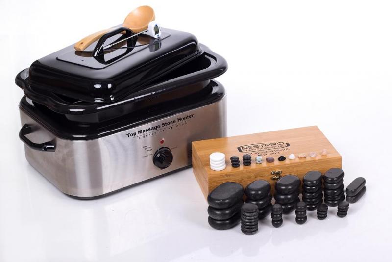 Hot Stone - vroči kamni - set z grelcem 64 delni