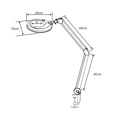 Kozmetična lupa - Magni 5x povečava dimenzije