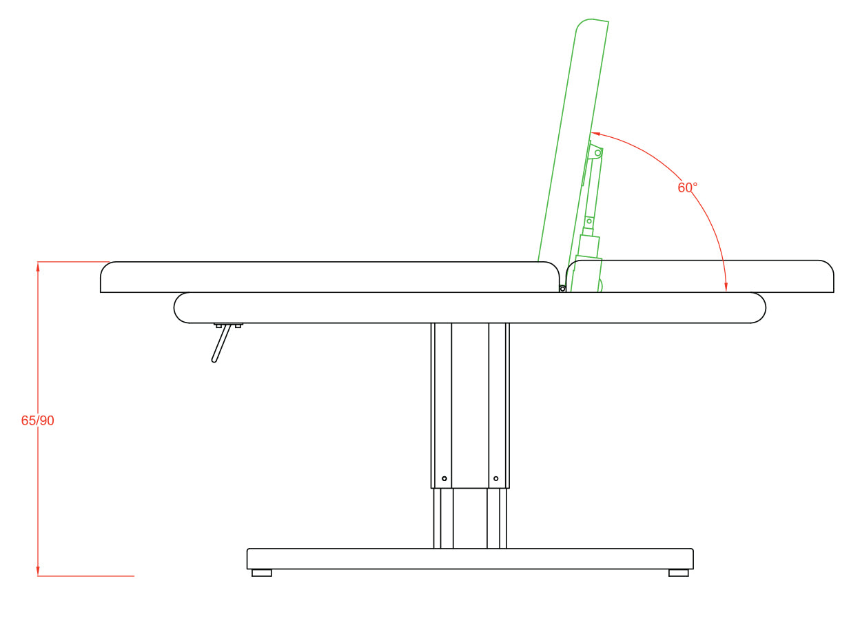Kozmetična  masažna miza - električno nastavljiva Fox-2238A  Trapp  (