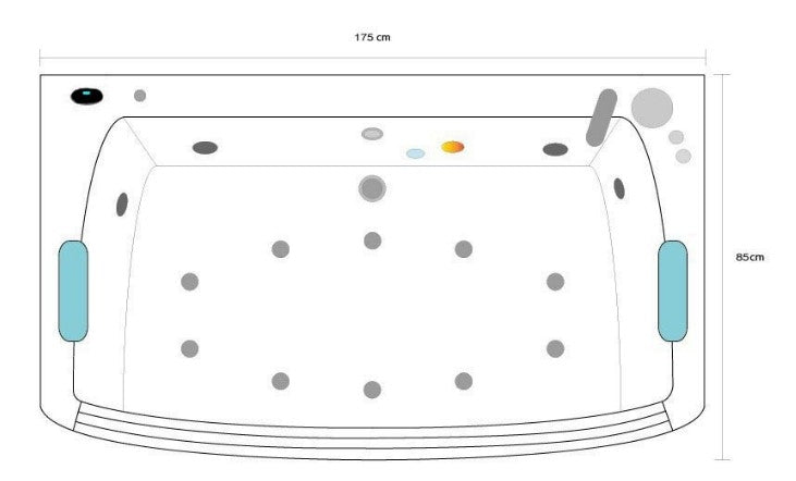 Masažna kad ART - Harmony dimenzije