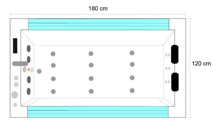 Masažna kad ART - Paradise dimenzije