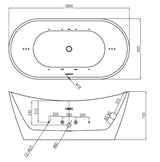 Masažna kad ART - Mika dimenzije