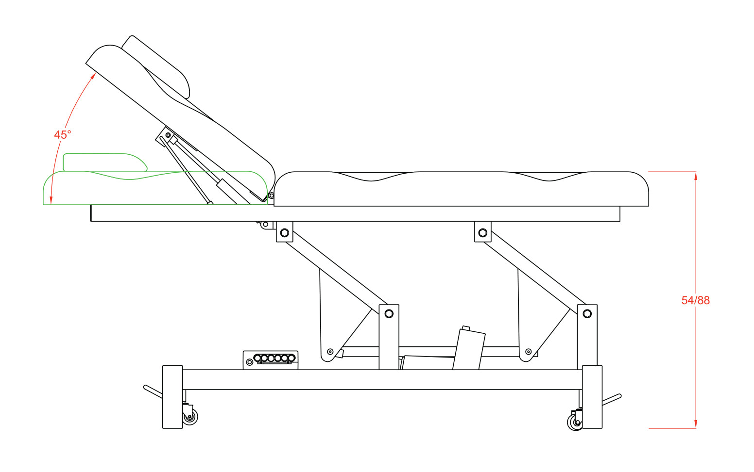Masažna miza Fox-2212  Lumb 