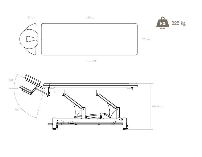 Masažna terapevtska miza SWED