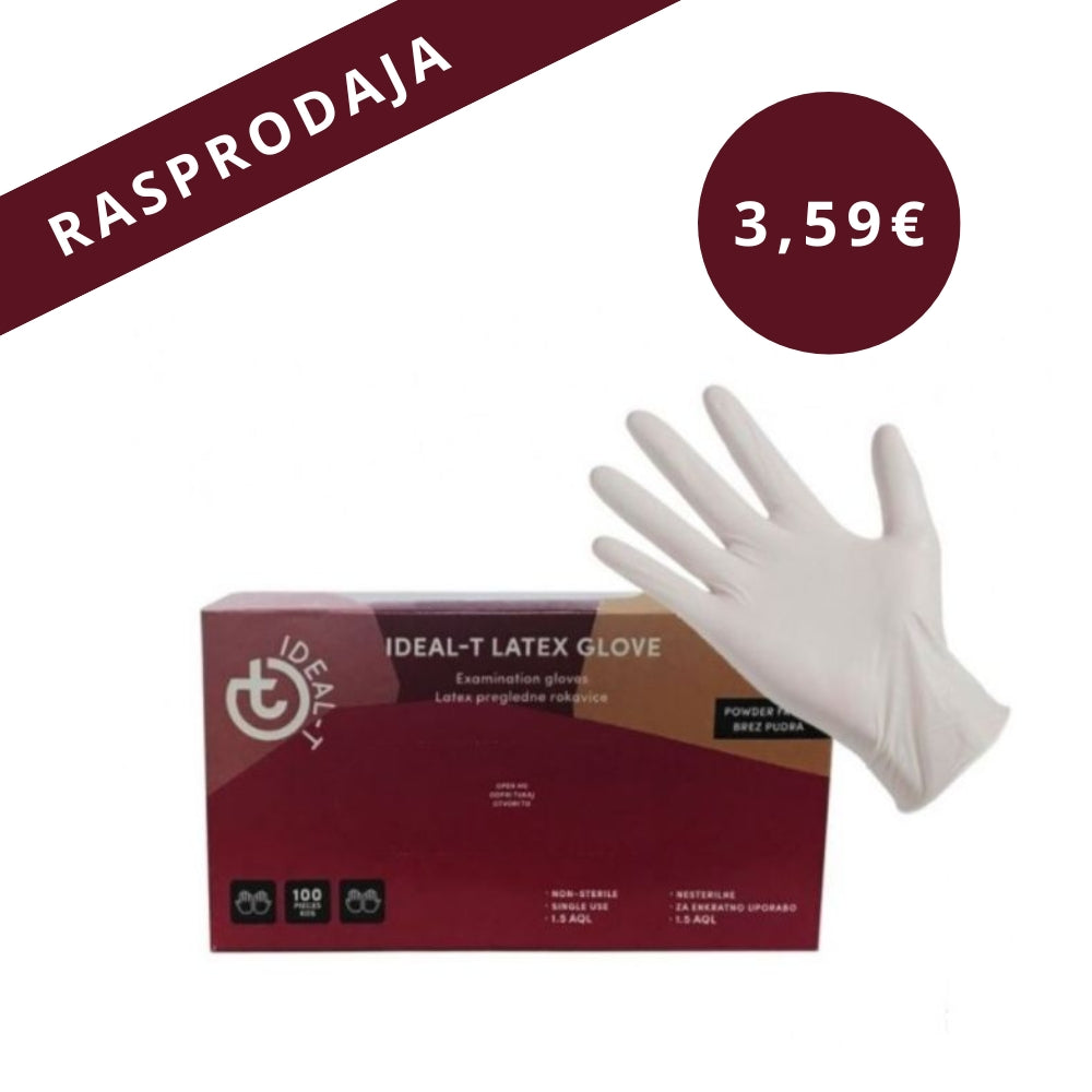 IDEAL rukavice od lateksa, bez pudera XL