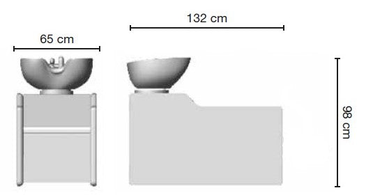Frizerski umivalnik za lase Oxford črn | Ceriotti