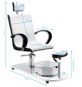 Pedikerski stol z banjico za pedikuro 308 dimenzije