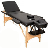 BELT 3-delna prenosna masažna miza - črna