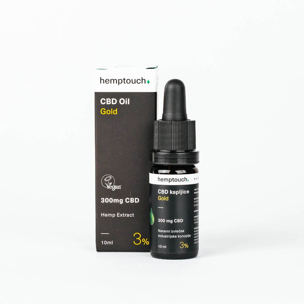 CBD kapljice Gold 300mg CBD | Hemptouch | 10ml (3%)