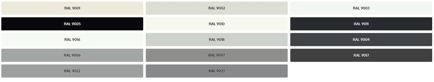 RAL bela in črna