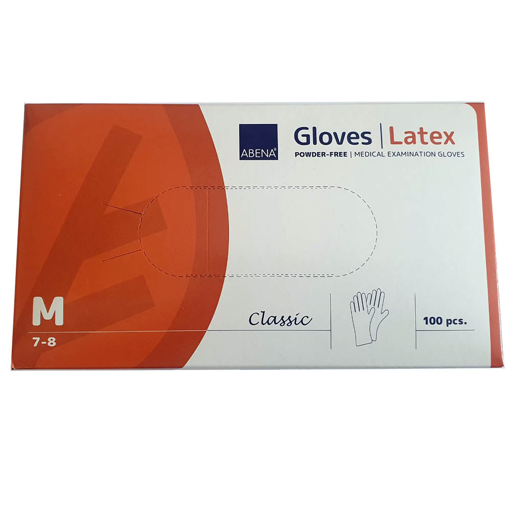 Rokavice lateks ABENA, brez pudra M 1/100 - 1 kos