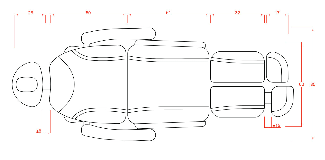 Stol za pedikuro - električni Fox-2235C | Medial | 