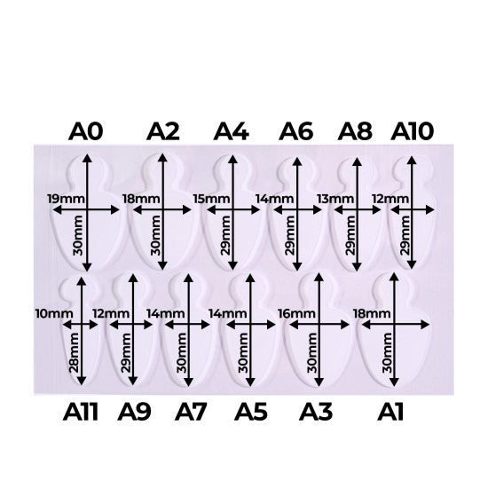 VT - Silikonska šablona za 'smile' linijo (12kos)
