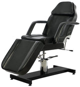 Tridelna kozmetična miza - Ment črno oblazinjenje