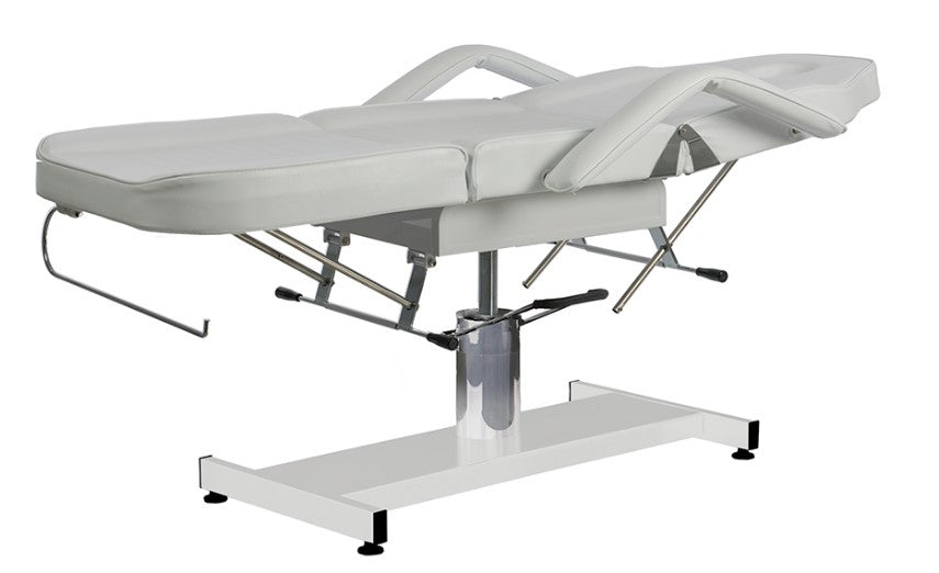 Tridelna kozmetična miza - Ment belo oblazinjenje