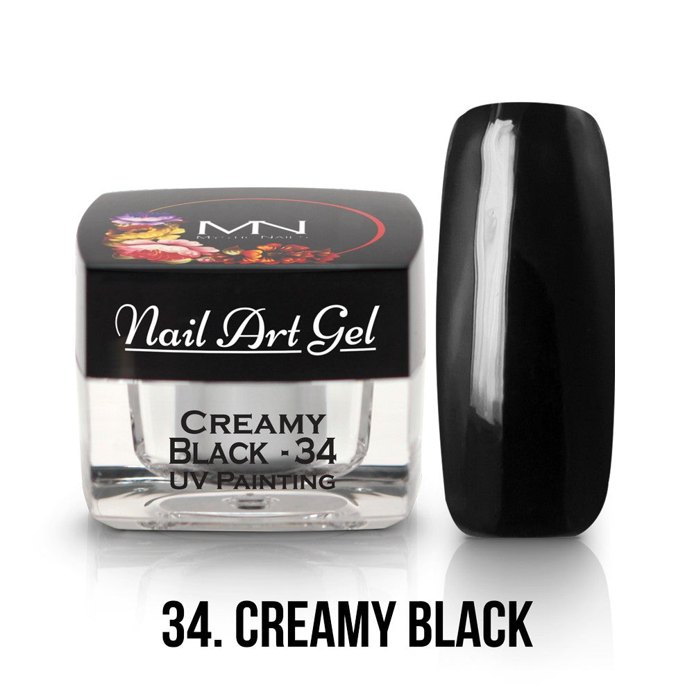 VT - Mystic Nails Nail Art gel 34 Creamy Black 4g