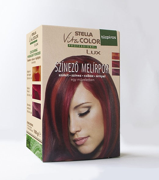 VitaColor barva za pramena - posvetlitveni prah za barvanje 100g | Gasilsko rdeča