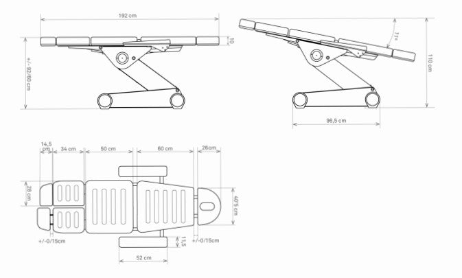 Električni pedikerski stol B'LIGHT 503 | 3 x motor