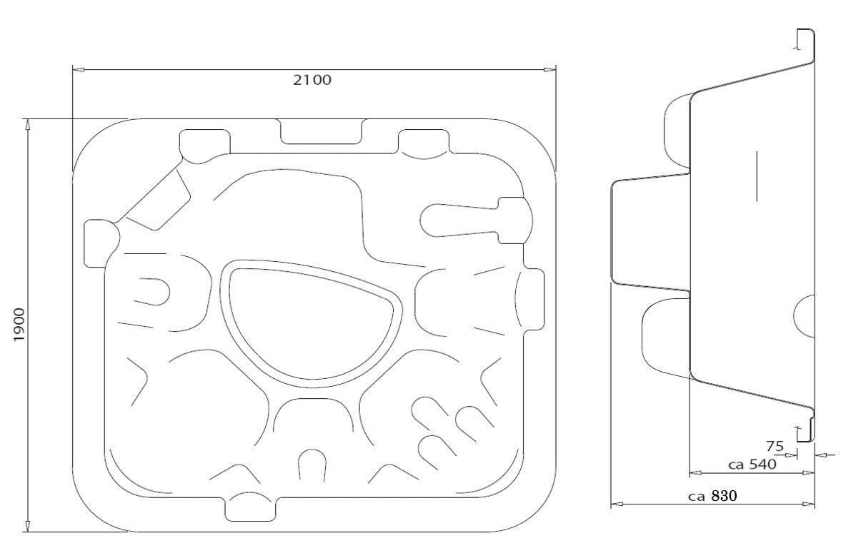 Zunanji SPA masažni bazen ART - King dimenzije