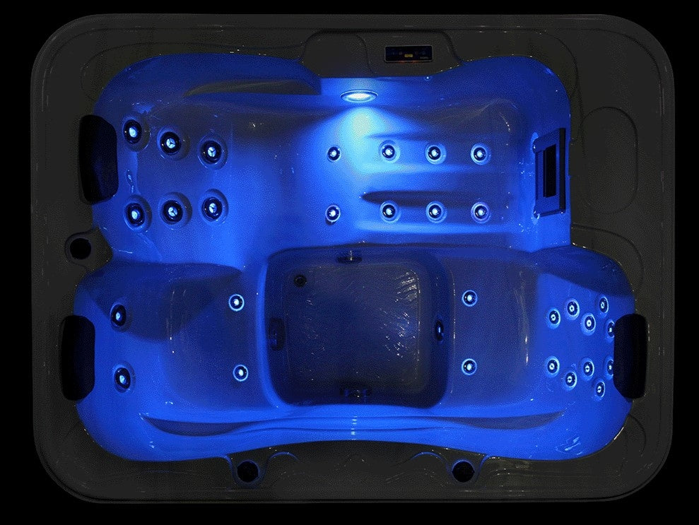 Zunanji SPA masažni bazen ART - Lion modra LED osvetlitev