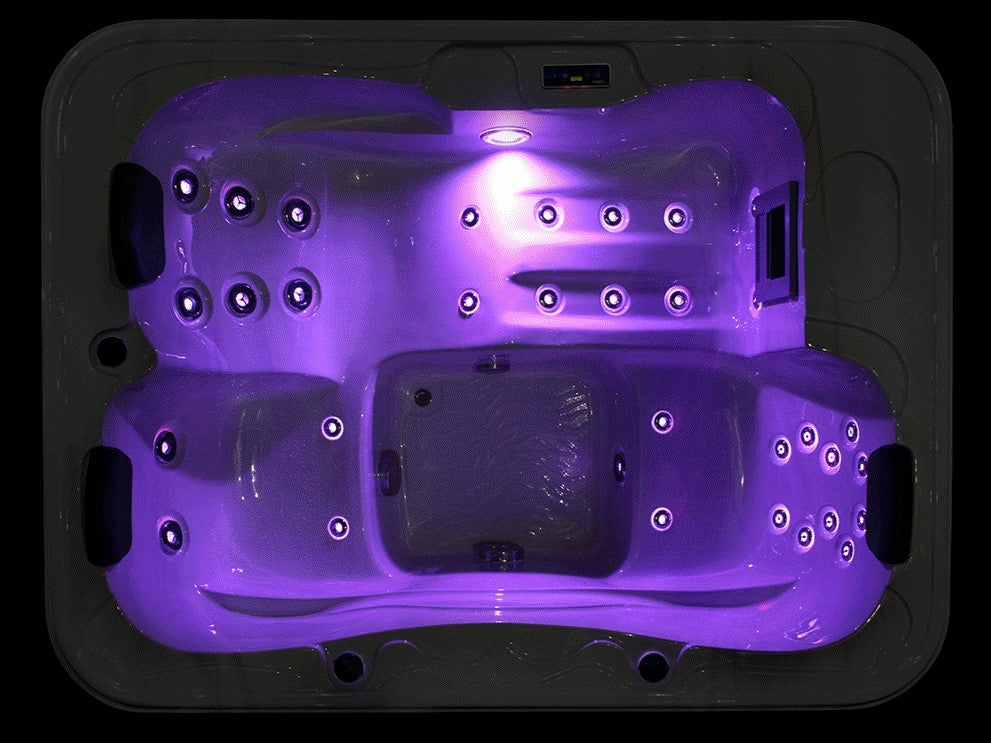 Zunanji SPA masažni bazen ART - Lion vijolična LED osvetlitev