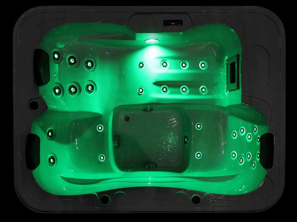 Zunanji SPA masažni bazen ART - Lion zelena LED osvetlitev