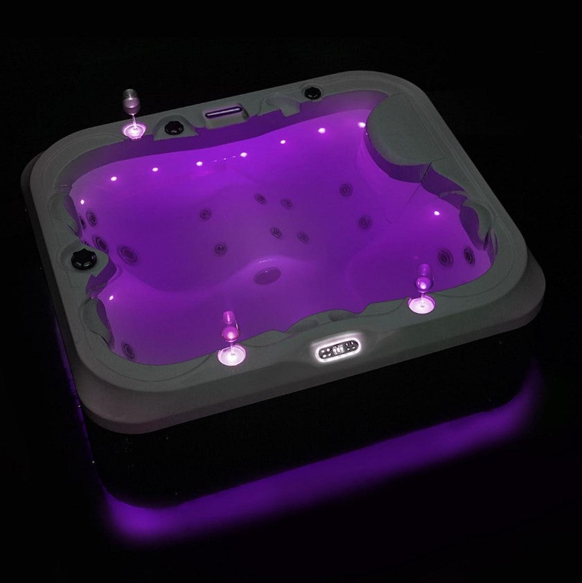 Zunanji SPA masažni bazen ART - Valerie vijolična LED osvetlitev