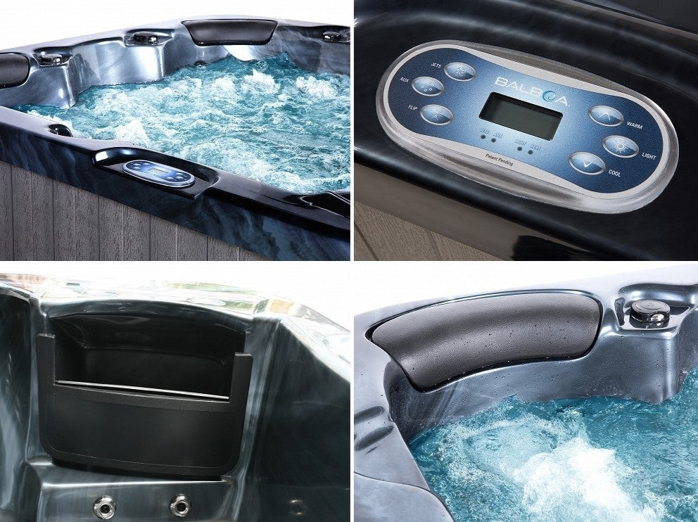 Zunanji SPA masažni bazen ART - Zurich računalniški terminal, naslon za glavo